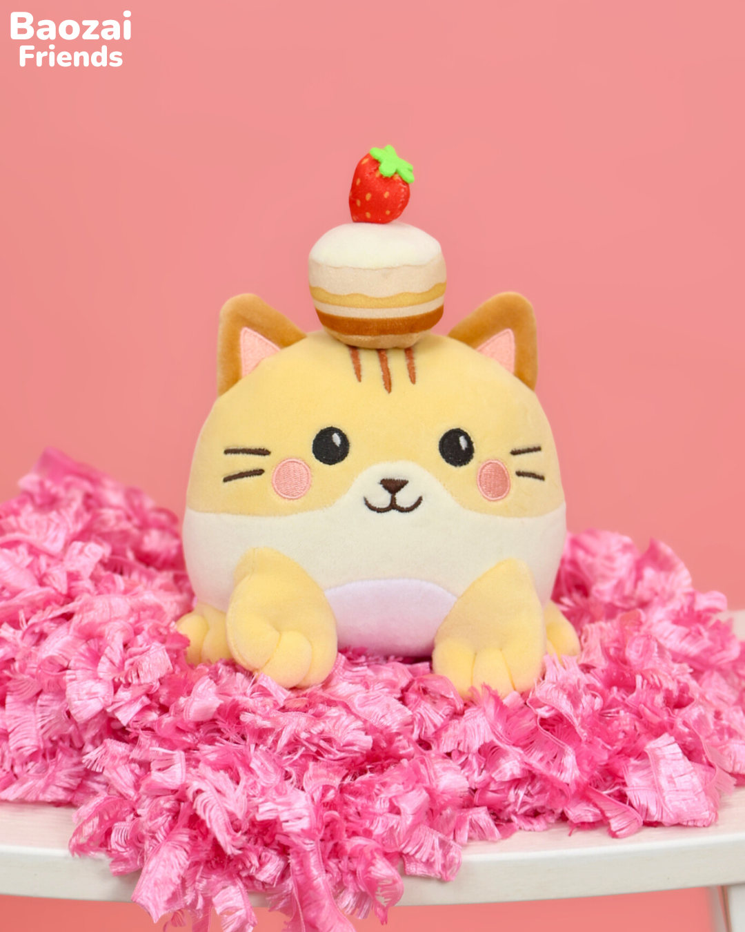 Shorti the Cat - Strawberry Shortcake Top Plushie (8")
