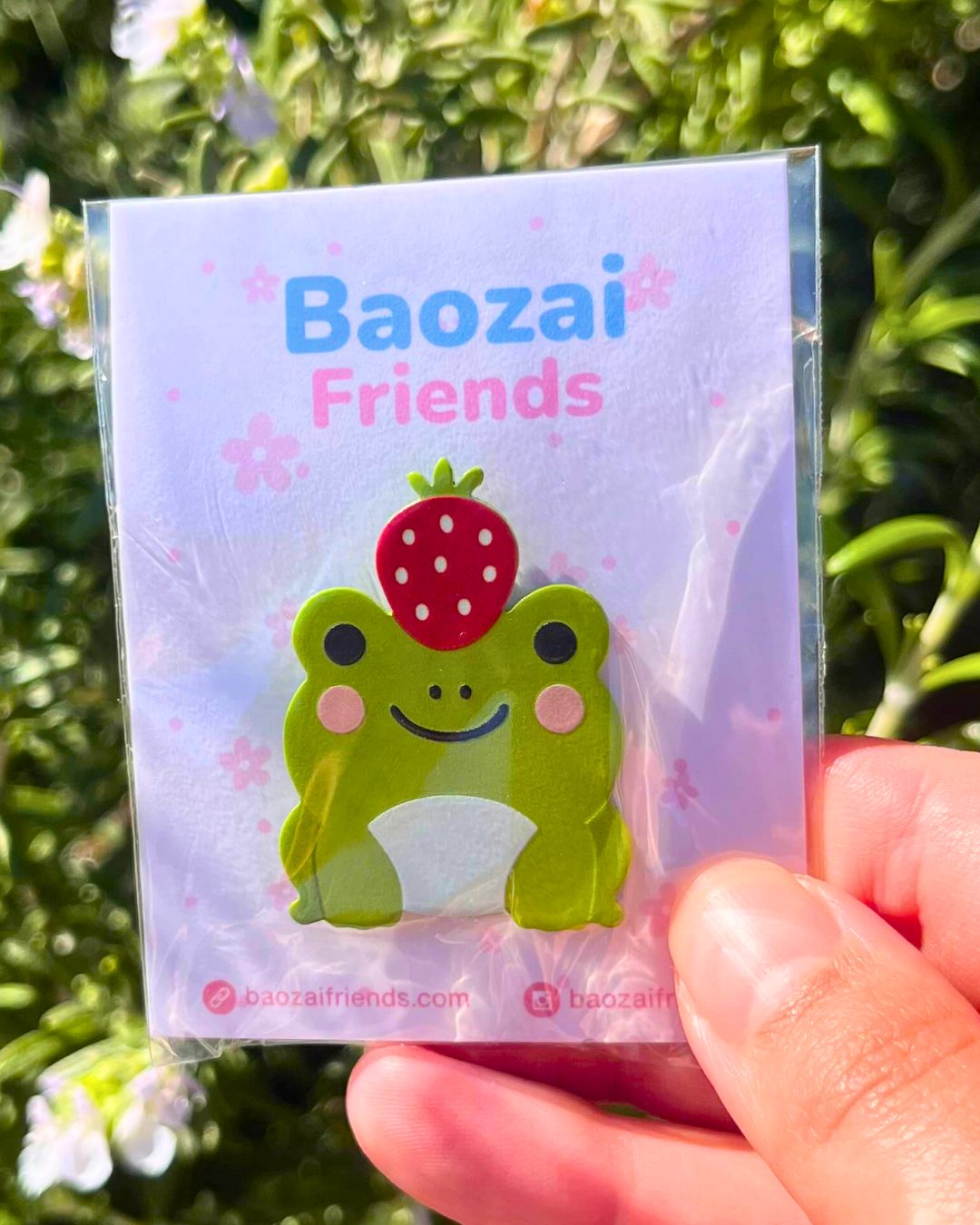 Ichigo the Strawberry Frog - Soft Dyed Enamel Pin (1.5")