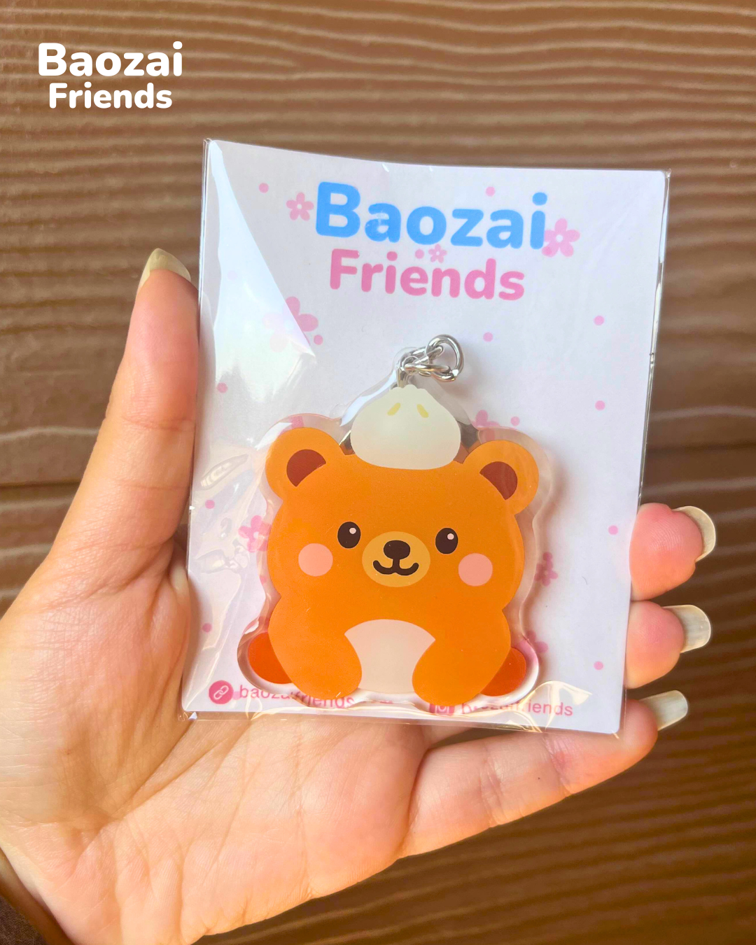 Bobo the Bear Keychain - Bao Bear Acrylic Charm (2.5”)