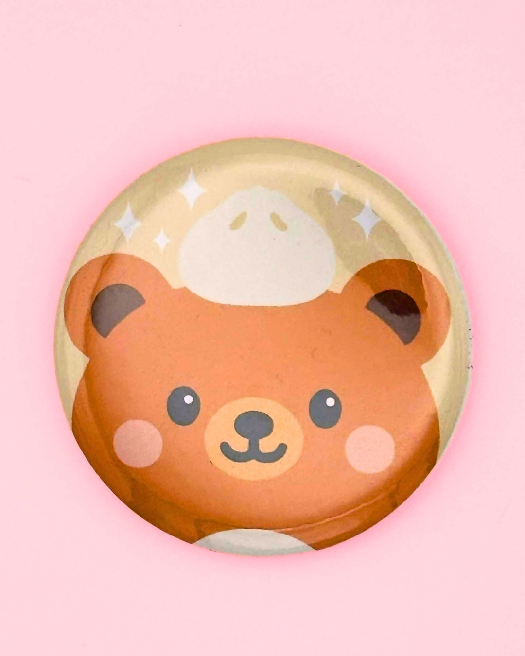 Bobo the Bao Bear - Button Pin (2.5")