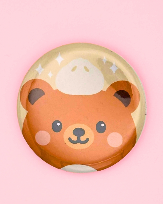 Bobo the Bao Bear - Button Pin (2.5")