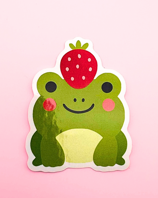 Ichigo the Strawberry Frog Glossy Sticker (2.5”)