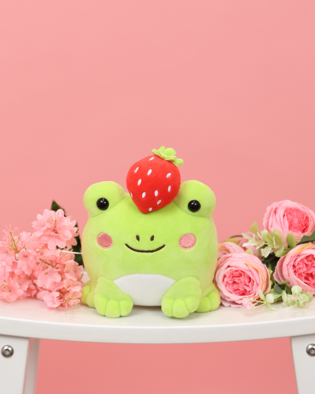 Ichigo the Frog - Strawberry Top Plushie (8")