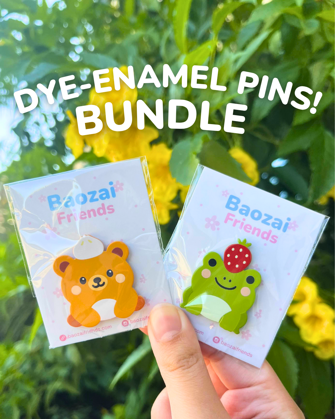 Ichigo & Bobo Pin Bundle - Soft Dyed Enamel Pins (1.5")